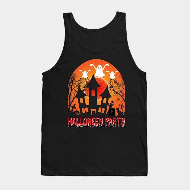 Halloween Party - Happy Halloween Tank Top by Origami Fashion